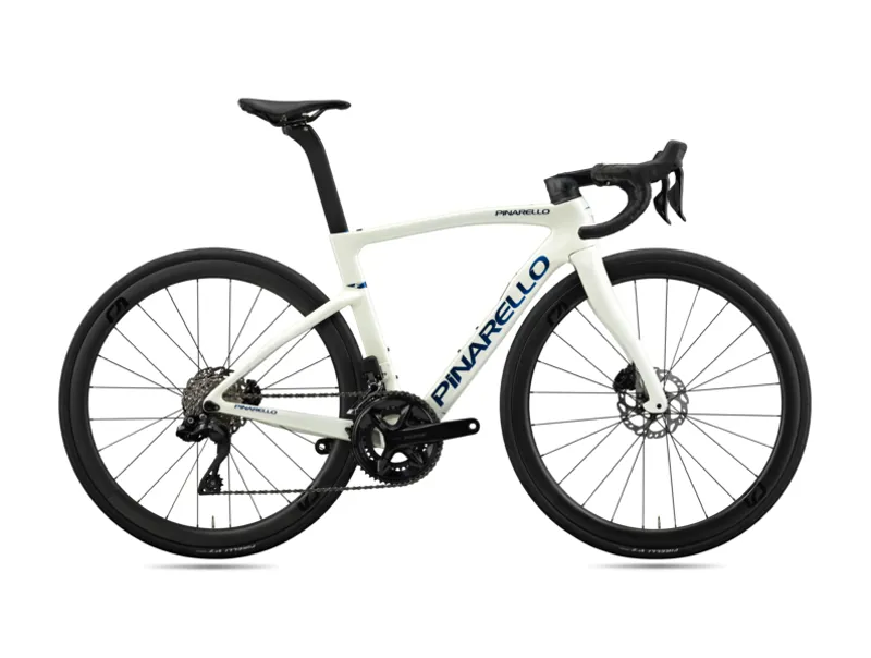 Pinarello F5 Disc with Shimano 105 DI2 and Most Carbon Wheels in Furious White